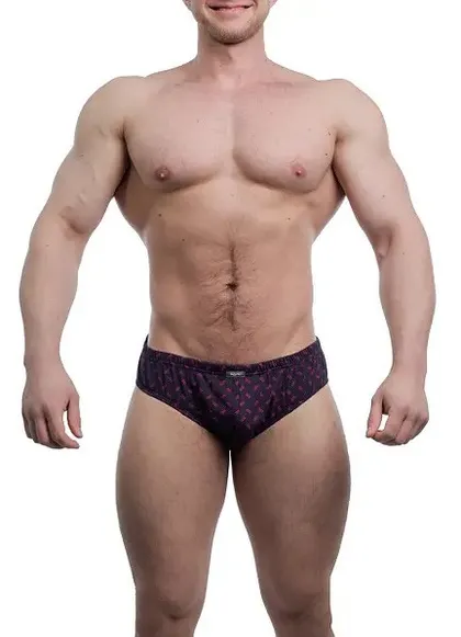 фото, Чоловічі труси сліпи Bono МП 000254 бавовна 100% фіолетові принт (розміри 46-54) 48