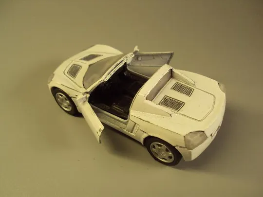 машинка белая опель спидстер 2001 Opel Speedster 1:38 Китай длина 11,5 см №9494 Інтернет-аукціон