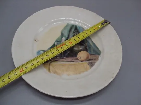 Декоративная тарелка фарфор роспись натюрморт Одесское художественное училище 2,3 х 20,4 см №740 Продаж