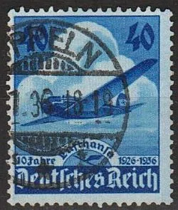 фото, 1936 - Рейх - 10 років Люфтганза Mi.603 _4.0 €