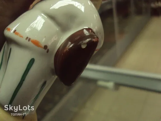 Фигура фарфор статуэтка СКЗ Сысерть медведь с балалайкой Теремок или Рукавичка высота 11,8 см №14462 Недорого