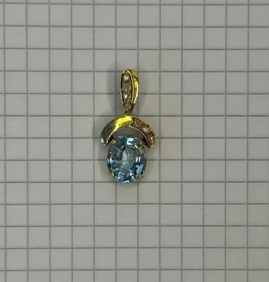 Кулон. Золото. Діаманти. Топаз. Де купити