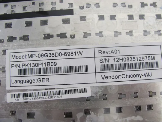 №159-7 клавіатура робоча 9Z.N3M82.F0G PK130PI1B09 для Aspire E1-521 E1-531 E1-571 оригінал в Україні