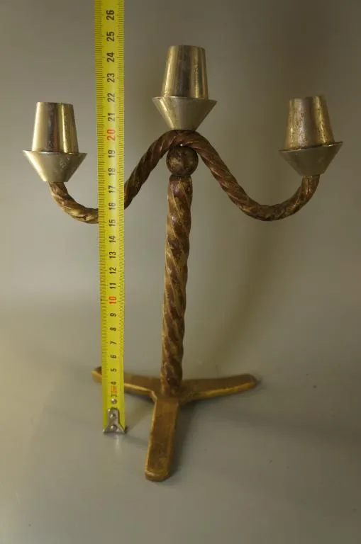 Подсвечник трисвечник канделябр на три свечи высота 24,5 см №10674 Інтернет-аукціон