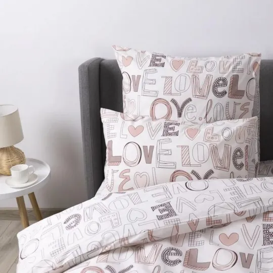 Постельное белье двуспальное ТЕП Happy Sleep Заметки любви 2-03795-28945 180х215 см Де купити