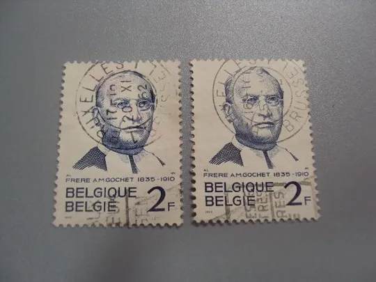 марки Бельгия 1962 Персоналии Педагоги личности географ Поль Гош лот 2 шт гаш №2139 Ціна