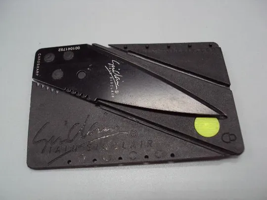 Карта нож кредитка раскладная карманная кредитная карточка нож пластик размер 5,6 х 13,5 см №15196 Ціна