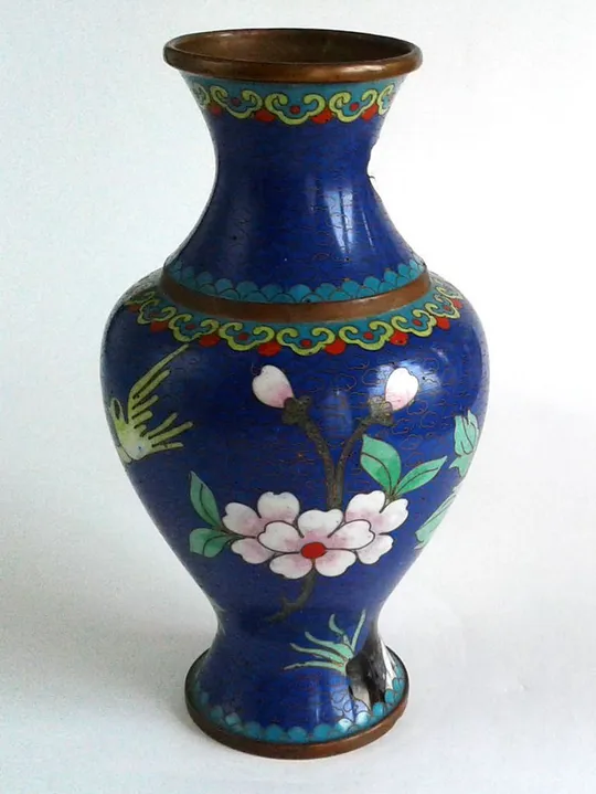 Купити Колекційна антикварна ваза клуазоне Cloisonne мідь XIX століття