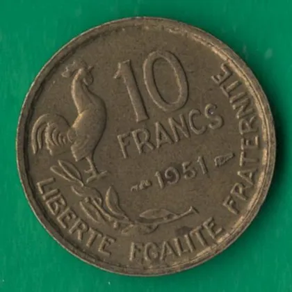 фото, 10 франків 1951 року Франція [МШ]