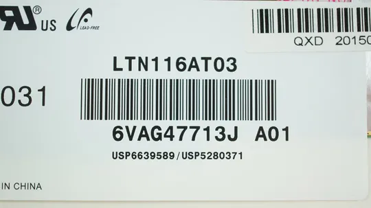 Матриця 11.6 LTN116AT03 (1366*768, 40pin, LED, NORMAL, глянцева, роз&#039;єм праворуч знизу) для ноутбука (renew) З аукціону