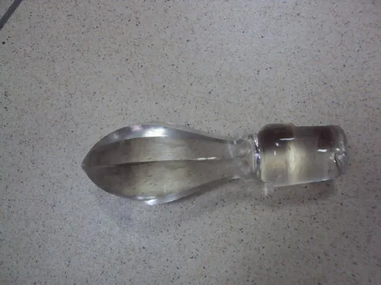 Графин хрусталь кобальтовое стекло высота 25,5 см, с крышкой 32,5 см (скол на крышке) №11579 Де купити