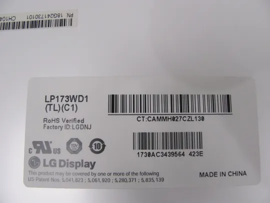 МР10-2  матриця LP173WD1 TL C1 17.3&quot;  WXGA++ LVDS 40 pin TN a-Si TFT-LCD , LCM Де купити