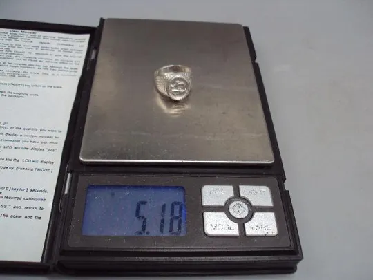 Мужской перстень кольцо овал зодиак Рыбы гороскоп серебро Украина вес 5,18 г размер 19 №15147 Де купити