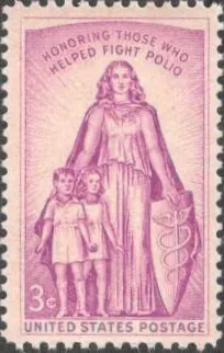 США (USA) 1953 г. ПОЧТЕНИЕ ТЕХ, КТО ПОМАГАЛ БОРОТЬСЯ С ПОЛИОЕМИЛИТОМ. ИДЕАЛЬНАЯ МАРКА С КЛЕЕМ. Ціна