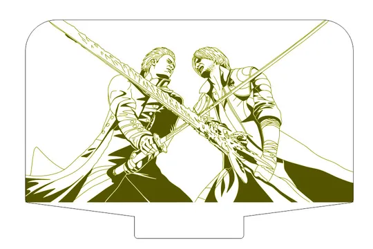 Акриловий світильник-нічник Devil May Cry 5 жовтий tty-n002014 Ціна