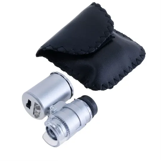 Мікроскоп кишеньковий мінівиріб.- 60Х,2 LED, 1UV (NO.9882) Ціна