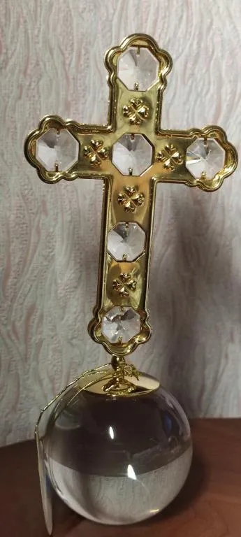 Купити Крест Сваровски. h - 18,5 см Позолота 24 карата pj246