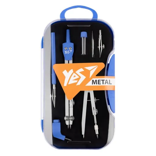 Готовальня школьная YES 220089 7 предметов Ціна