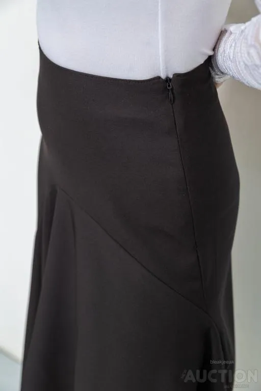 Юбка однотонная, цвет черный, 244R270 Де купити