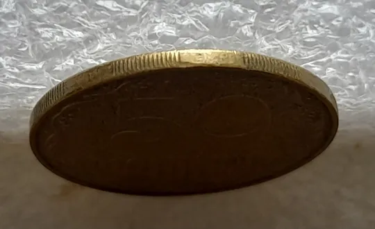 (1511) 50 копійок 2007 два розколи на реверсі (50 копеек 2007 брак раскол трещина) Недорого