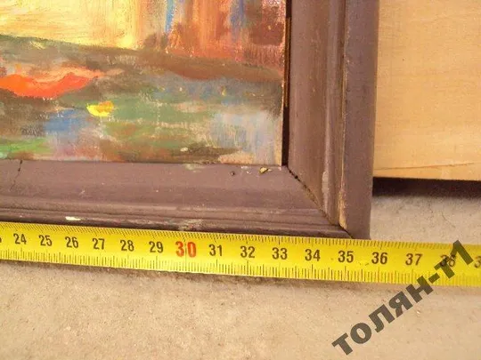 Картина натюрморт маки. масло картон. Италия В раме 36х42 см, без рамы 37,5х30 см №94 Продаж