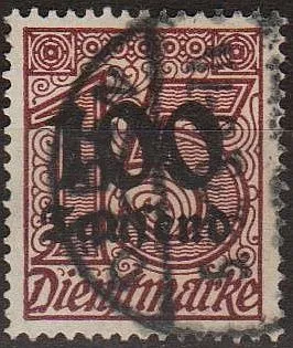 фото, 1923 - Німеччина - Доплатна - Надрук 100 Mi.92  _4,0 €