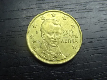 фото, 20 євроцентів Греція 2002 (без букви)