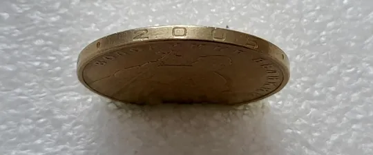 (4705) 1 гривня 2005 здвоєння елементів зображення + викрошка в &quot;Я&quot; на аверсі (1 гривна 2005 брак) Інтернет-аукціон