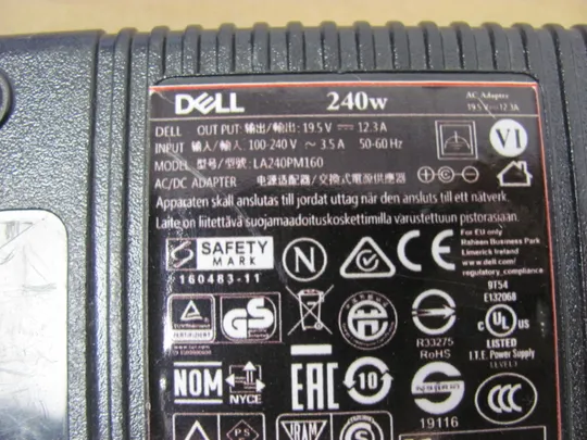 Блок живлення DELL LA240PM160 19.5V 12.3A 240W  7.4x5.0mm З аукціону