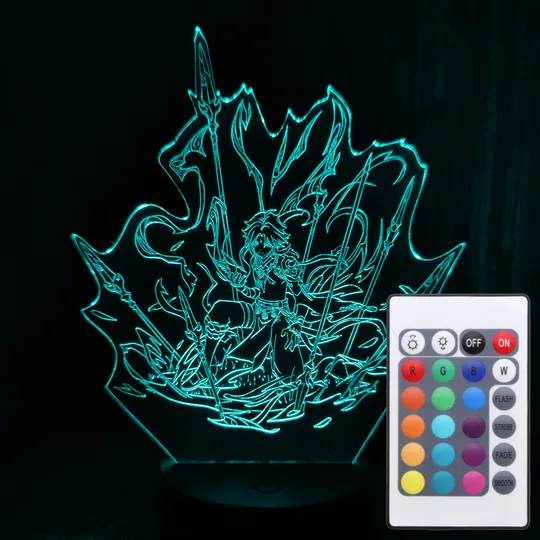 Акриловий світильник-нічник з пультом 16 кольорів Сяо 2 tty-n001379 Ціна