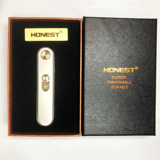 Купити USB зажигалка в подарочной упаковке &quot;Honest&quot; 77127. Цвет: серый