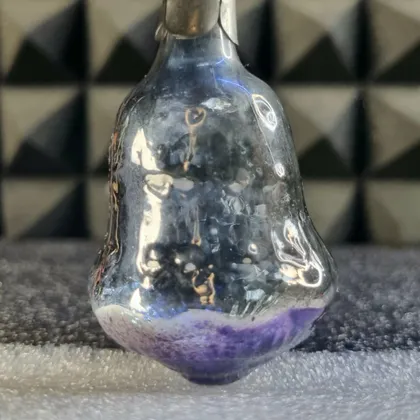 фото, Елочная игрушка "серебряно-фиолетовая" ссср