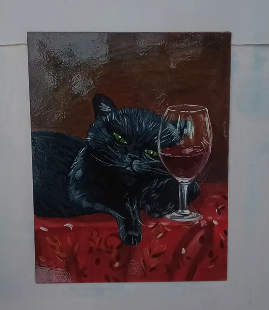 &quot;КІТ З КЕЛЕХОМ ВИНА &quot; Ціна