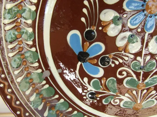 Керамика тарелка раз. 29 см. 1960 гг. Виноградовский зд.Керамики Гуцульский мотив. Закарпатской обл Інтернет-аукціон