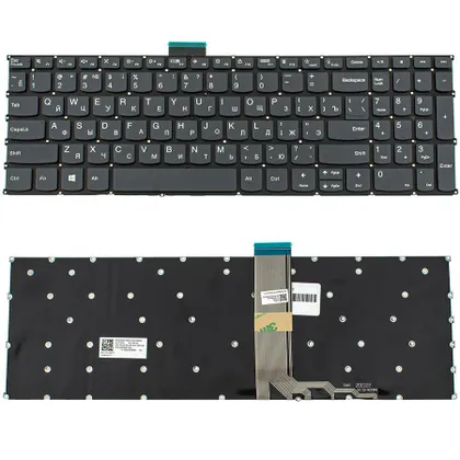 фото, Клавіатура для ноутбука LENOVO (IdeaPad: 3-15, 3-17 series) rus, black, без фрейму