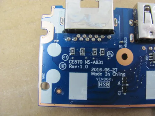 773-6 плата USB AUDIO LAN CE570 NS-A831 NBX0001J000  для  Lenovo ThinkPad E570  оригінал З аукціону