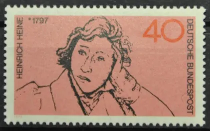 фото, ФРГ Поэт Генрих Гейне 1972