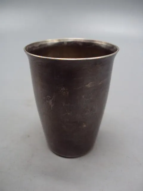 Рюмка стопка узор листья листочки серебро 925 проба Украина 8ХЮ вес 32,59 г размер 5,6х4,1 см №320 Недорого