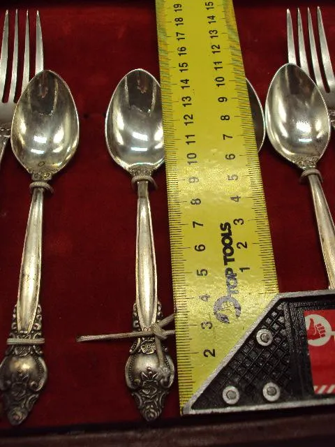 Набор столовые приборы десертные вилки и чайные ложки Роза мнц ссср лот 15 шт в коробке №14295 Характеристики