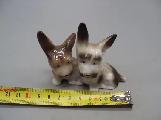 Фигура фарфор собачки щенки корги миниатюра собаки Вельш-корги-пемброк высота 17,4 см №14201 Де купити
