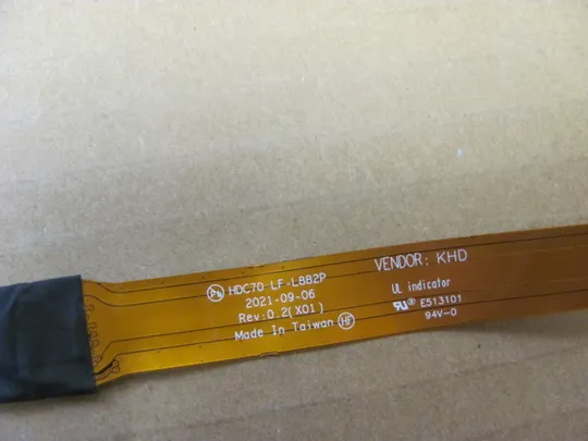 номер0977-25 шлейф Шлейф матриці для ноутбука Шлейф дисплея Шлейф підключення дисплея Шлейф екрана Laptop matrix cable HDC70 LF-L882P  DC02C00YB00 0T7M14 для DELL Precision 7670 7680  оригінал З аукціону