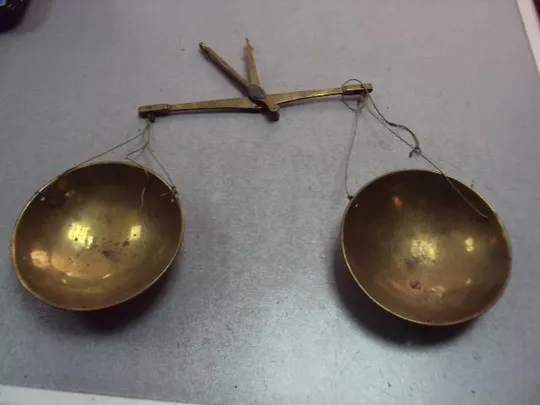 Весы 100 г латунь ссср длина 19 см, диаметр 11 см (№781) №11550 Ціна