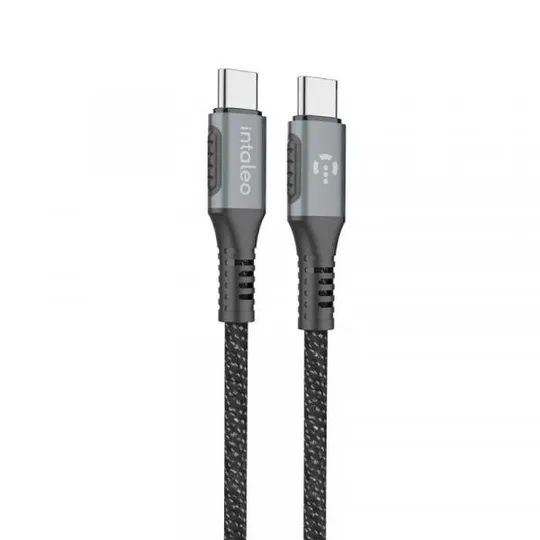 Кабель Intaleo CBGPD60WTT2 USB Type-C - USB Type-C (M/M), 2 м, Grey (1283126518102) Ціна