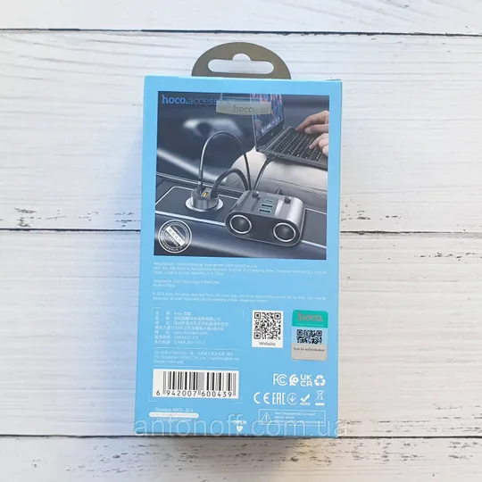 Купити Авто зарядний пристрій Hoco Z51 147W (2Type-C + 3USB) з розгалужувачем прикурювача