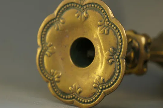 Подсвечник ажурный латунь Варшава клеймо высота 31 см №913 Характеристики