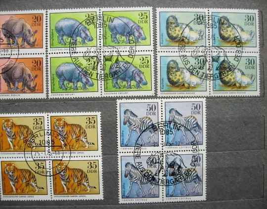 ФАУНА - ЗООПАРК = DDR - НДР - НІМЕЧЧИНА = 1975 р. = КВАРТ - гаш. З аукціону