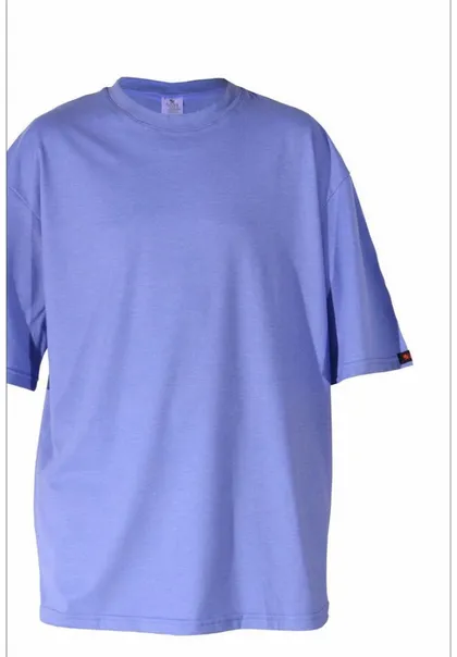 фото, Чоловіча футболка однотонна оверсайз Lans 15/005 бавовняна джинс блакитна