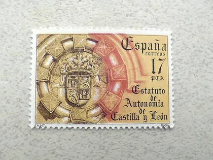 фото, Поштова марка Іспанія " Геральдика " 1984 рік **