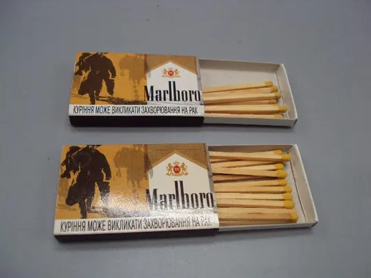 Спички Marlboro размер 3,8 х 5,4 см лот 2 шт №14571 Ціна