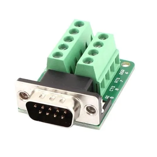 Переходник RS232 DB9 COM-порт вилка папа - клеммники 9pin Ціна